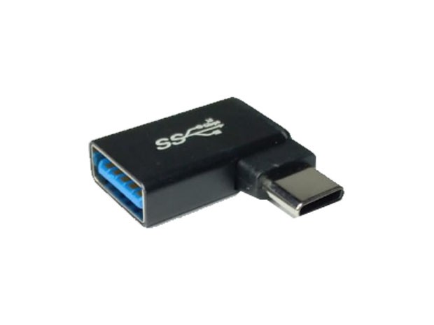 &u+ ADAPTADOR USB 3.0 HEMBRA A TIPO C HEMBRA CURVO